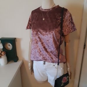 Urban Coco pink velvet top